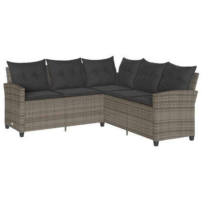 L-formet Sofa Med Hynder Polyrattan - Billede 2
