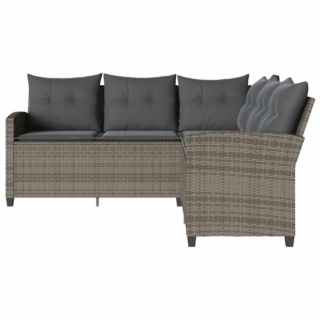 L-formet Sofa Med Hynder Polyrattan - Billede 3