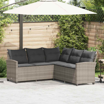 L-formet Sofa Med Hynder Polyrattan - Hovedbillede