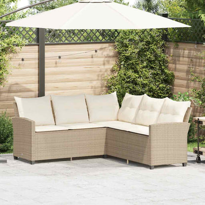 L-formet Sofa Med Hynder Polyrattan - Variant 365417
