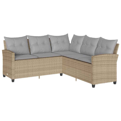 L-Formet Sofa Med Hynder Polyrattan