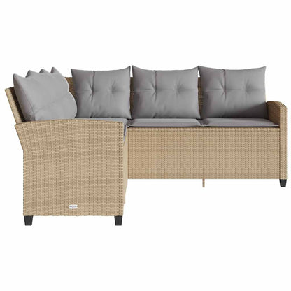 L-Formet Sofa Med Hynder Polyrattan
