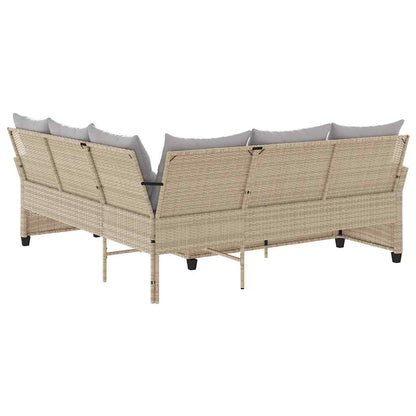 L-Formet Sofa Med Hynder Polyrattan