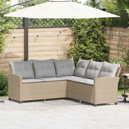 L-formet Sofa Med Hynder Polyrattan - Variant 365418