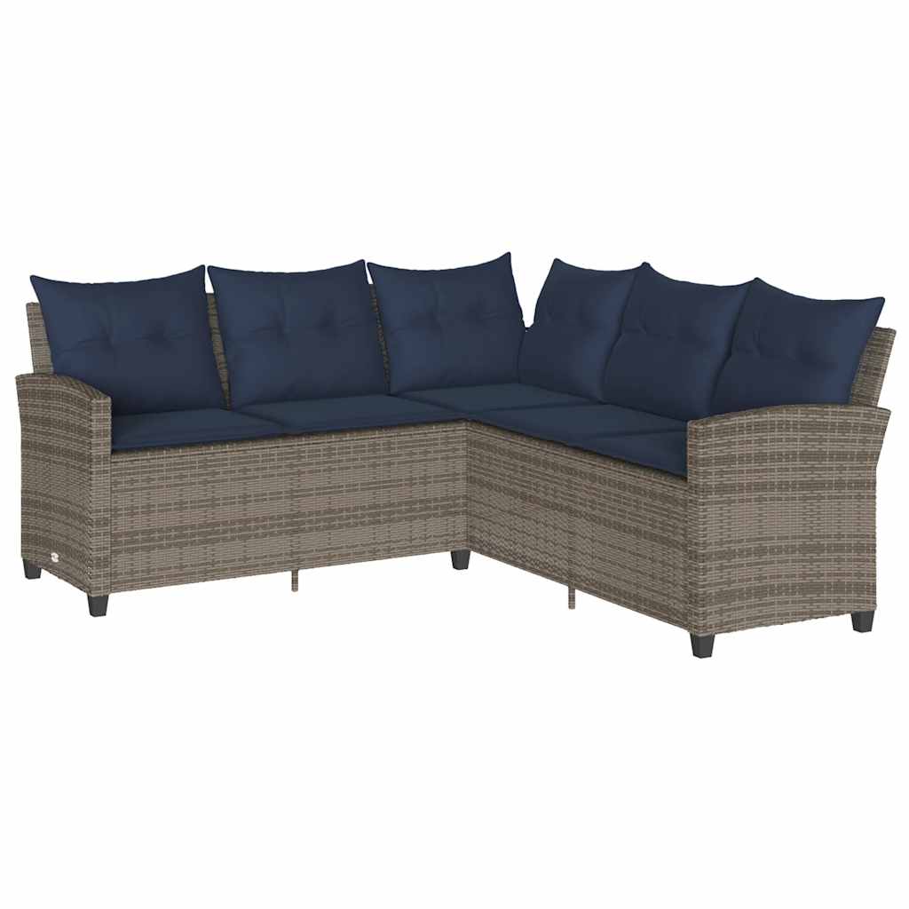 L-Formet Sofa Med Hynder Polyrattan