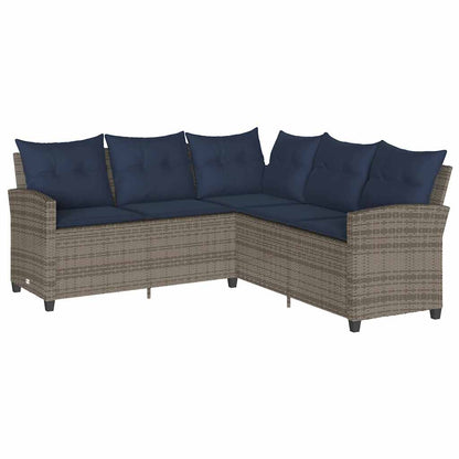 L-Formet Sofa Med Hynder Polyrattan