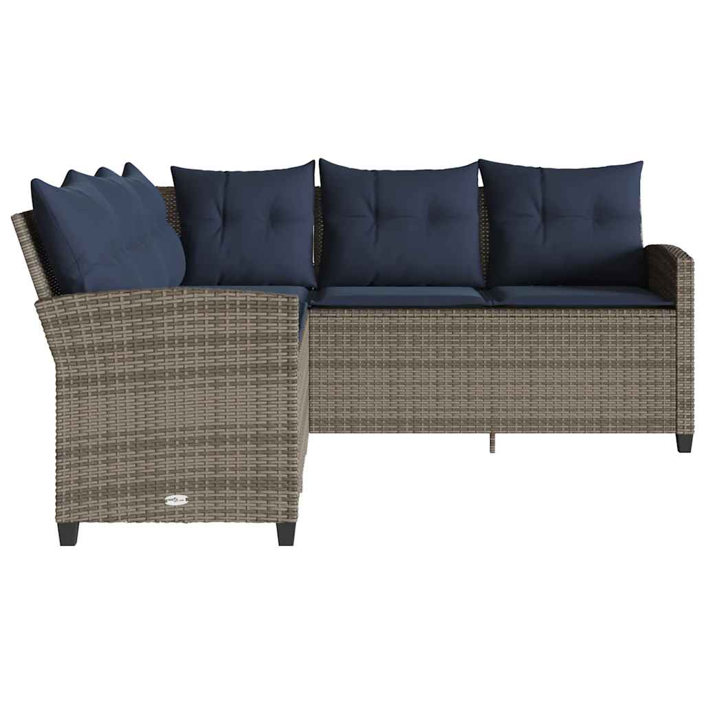 L-Formet Sofa Med Hynder Polyrattan