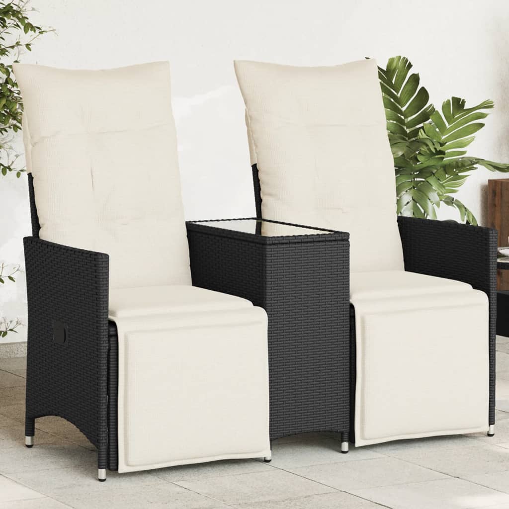 2-personers Havesofa Med Bord Og Lænefunktion Polyrattan - Variant 365715