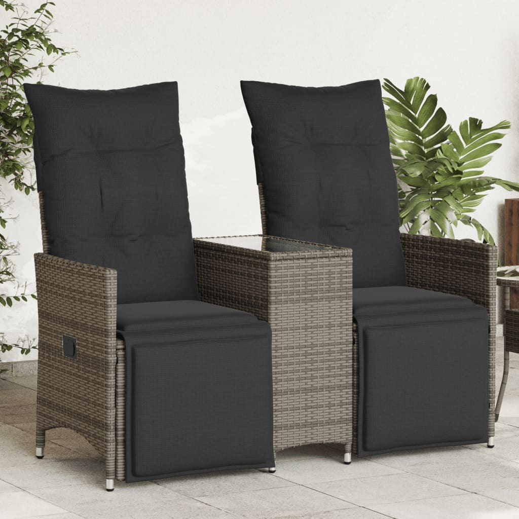 2-personers Havesofa Med Bord Og Lænefunktion Polyrattan - Variant 365717