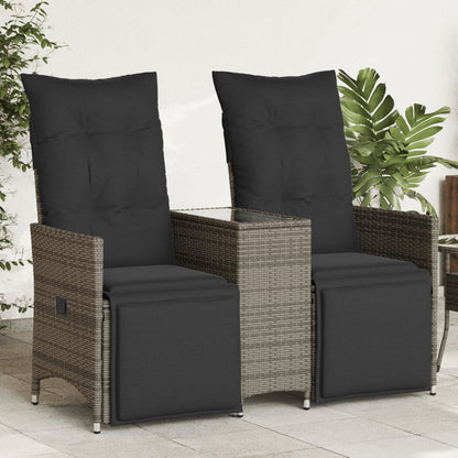 2-personers Havesofa Med Bord Og Lænefunktion Polyrattan - Variant 365717