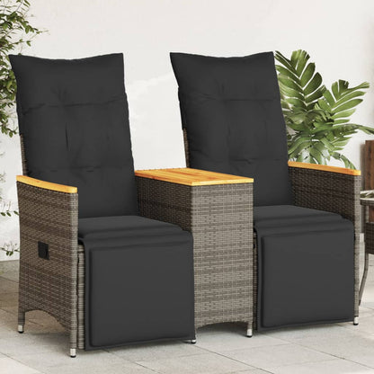 2-personers Havesofa Med Bord Og Lænefunktion Polyrattan - Variant 365723