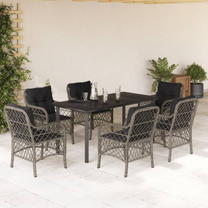 Bistrosæt til Haven 3 Dele med Hynder Polyrattan Grå