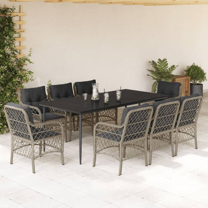 Bistrosæt Til Haven 3 Dele Med Hynder Polyrattan Lysegrå
