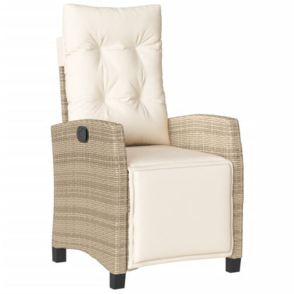Spisebordssæt Til Haven 9 Dele Med Hynder Polyrattan Beige