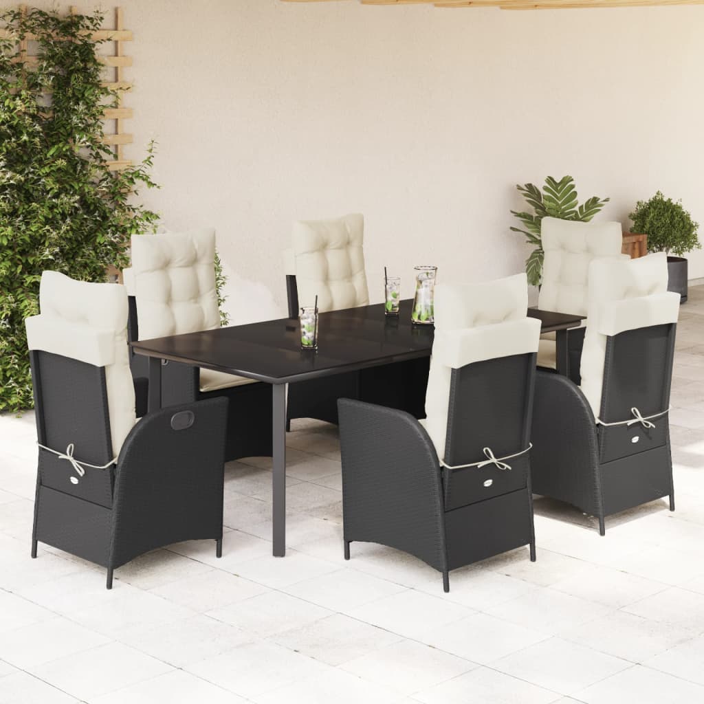 Spisebordssæt Til Haven 3 Dele Med Hynder Polyrattan - Variant 3213171