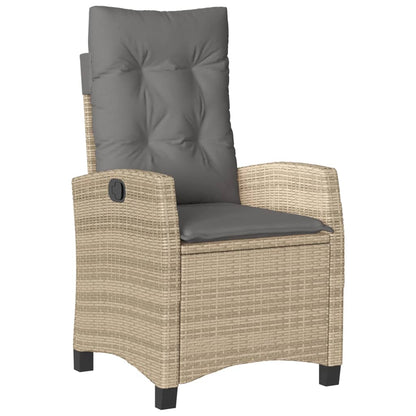 Spisebordssæt Til Haven 7 Dele Med Hynder Polyrattan Beige