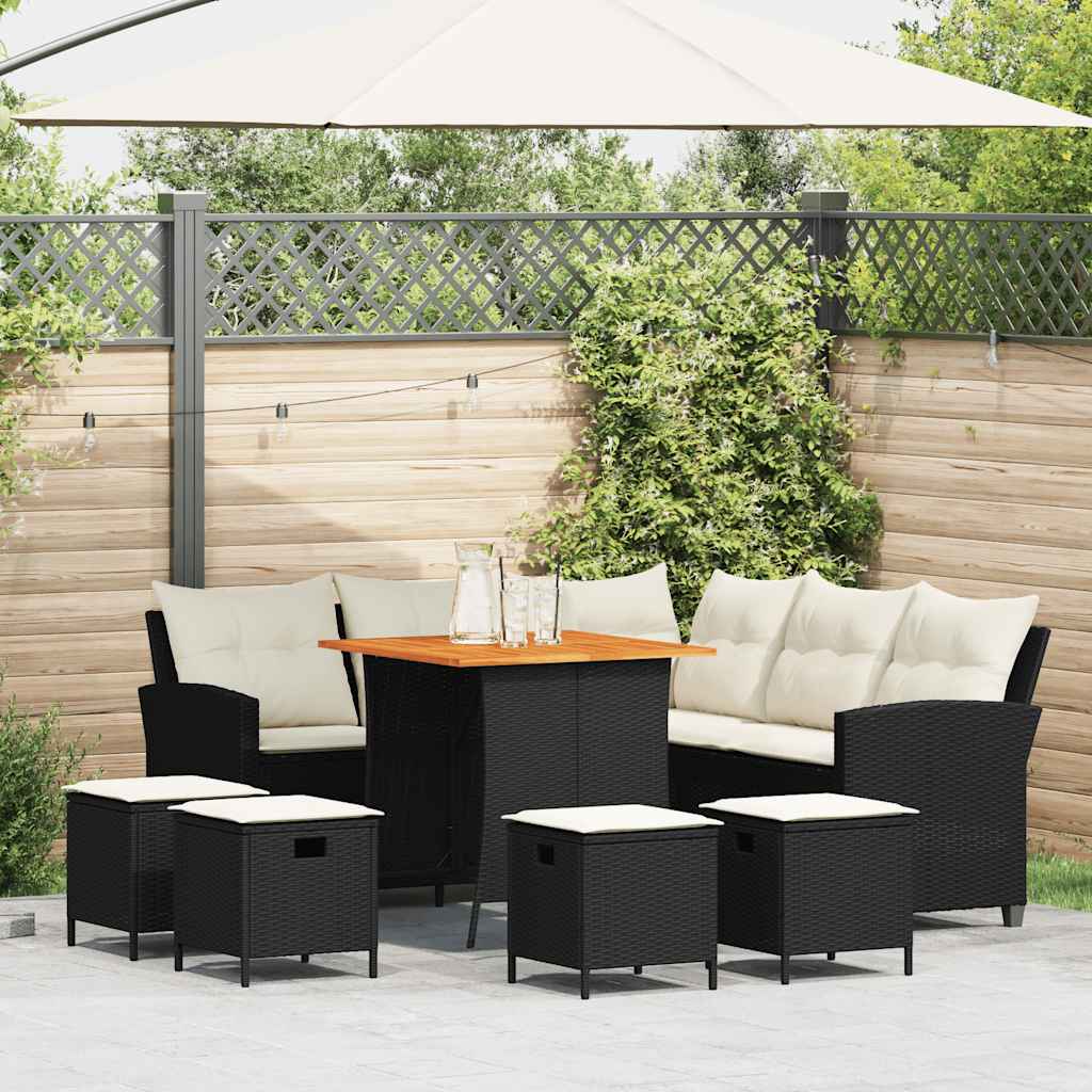 Sofasæt Til Haven 6 Dele Med Hynder L-formet Polyrattan - Variant 3213540