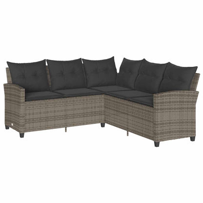 Sofasæt Til Haven 6 Dele Med Hynder L-formet Polyrattan - Billede 6