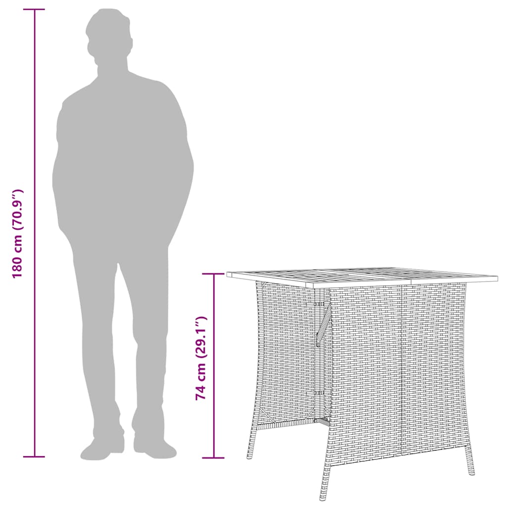 Sofasæt Til Haven 6 Dele Med Hynder L-formet Polyrattan - Billede 11