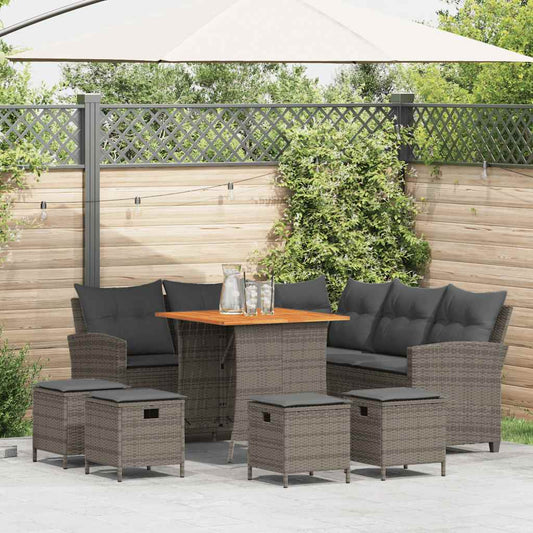 Sofasæt Til Haven 6 Dele Med Hynder L-formet Polyrattan - Hovedbillede