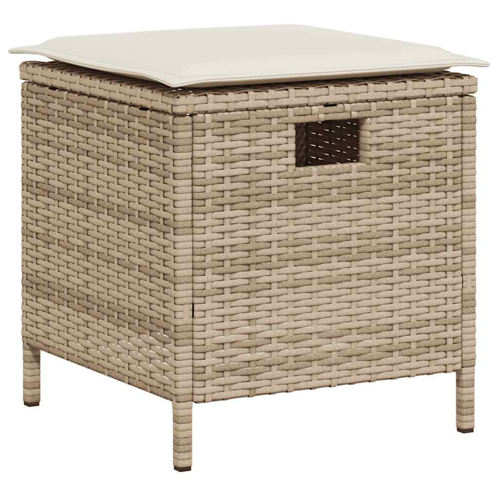 Sofasæt Til Haven 6 Dele Med Hynder L-formet Polyrattan - Billede 5