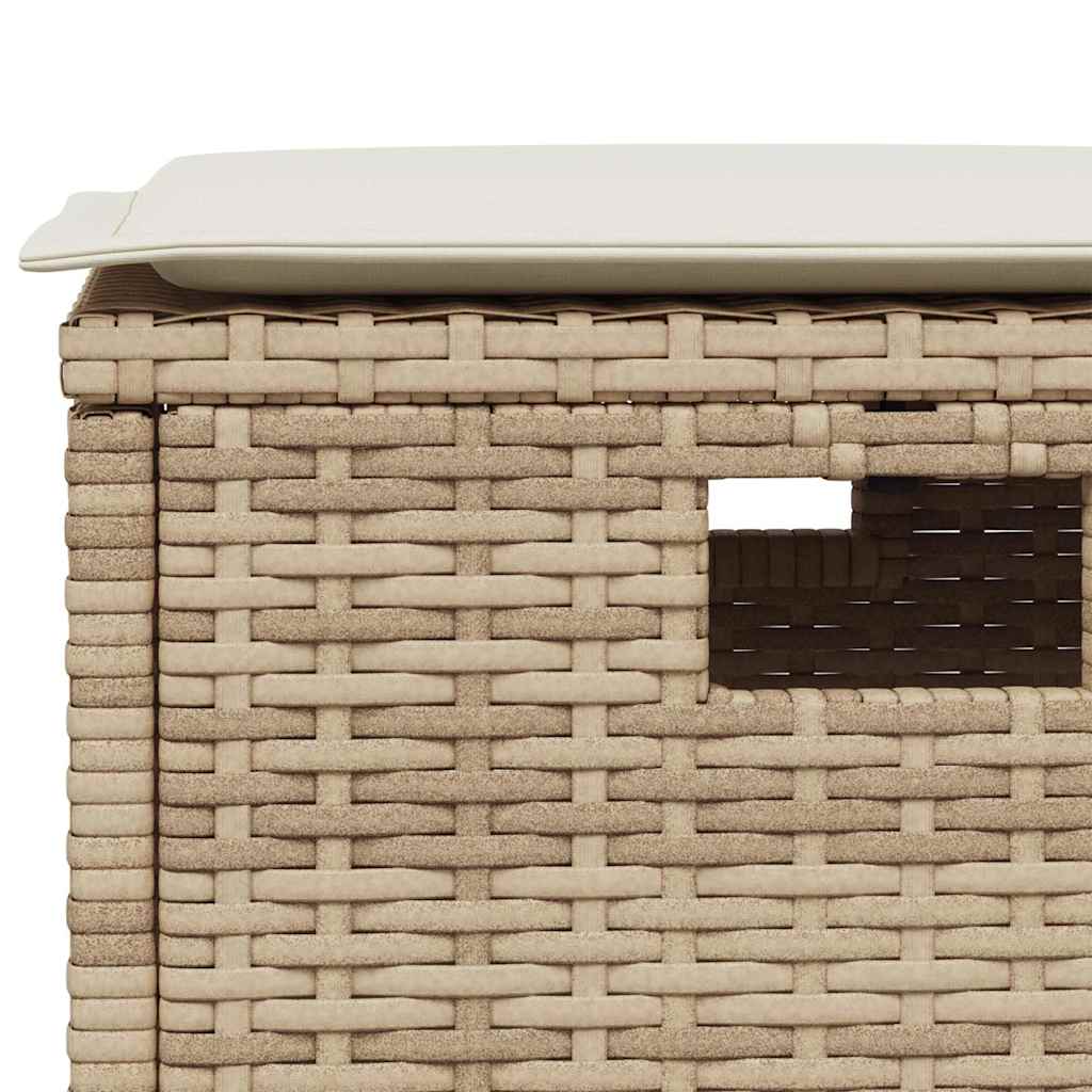 Sofasæt Til Haven 6 Dele Med Hynder L-formet Polyrattan - Billede 7