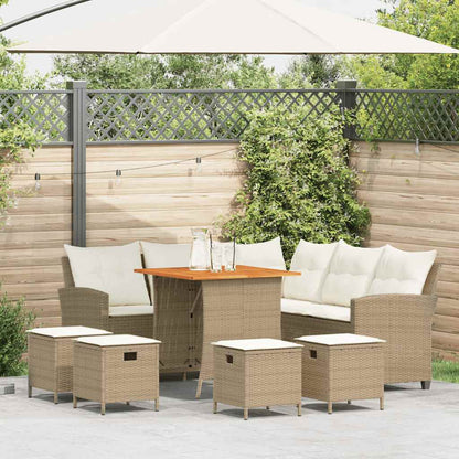 Sofasæt Til Haven 6 Dele Med Hynder L-formet Polyrattan - Variant 3213542