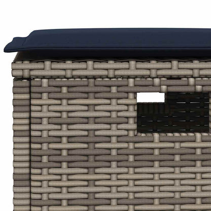 L-Formet Loungesæt Med Fodskammel Og Bord I Polyrattan