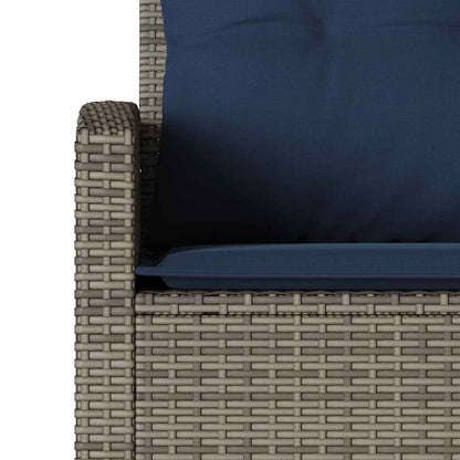 L-Formet Loungesæt Med Fodskammel Og Bord I Polyrattan