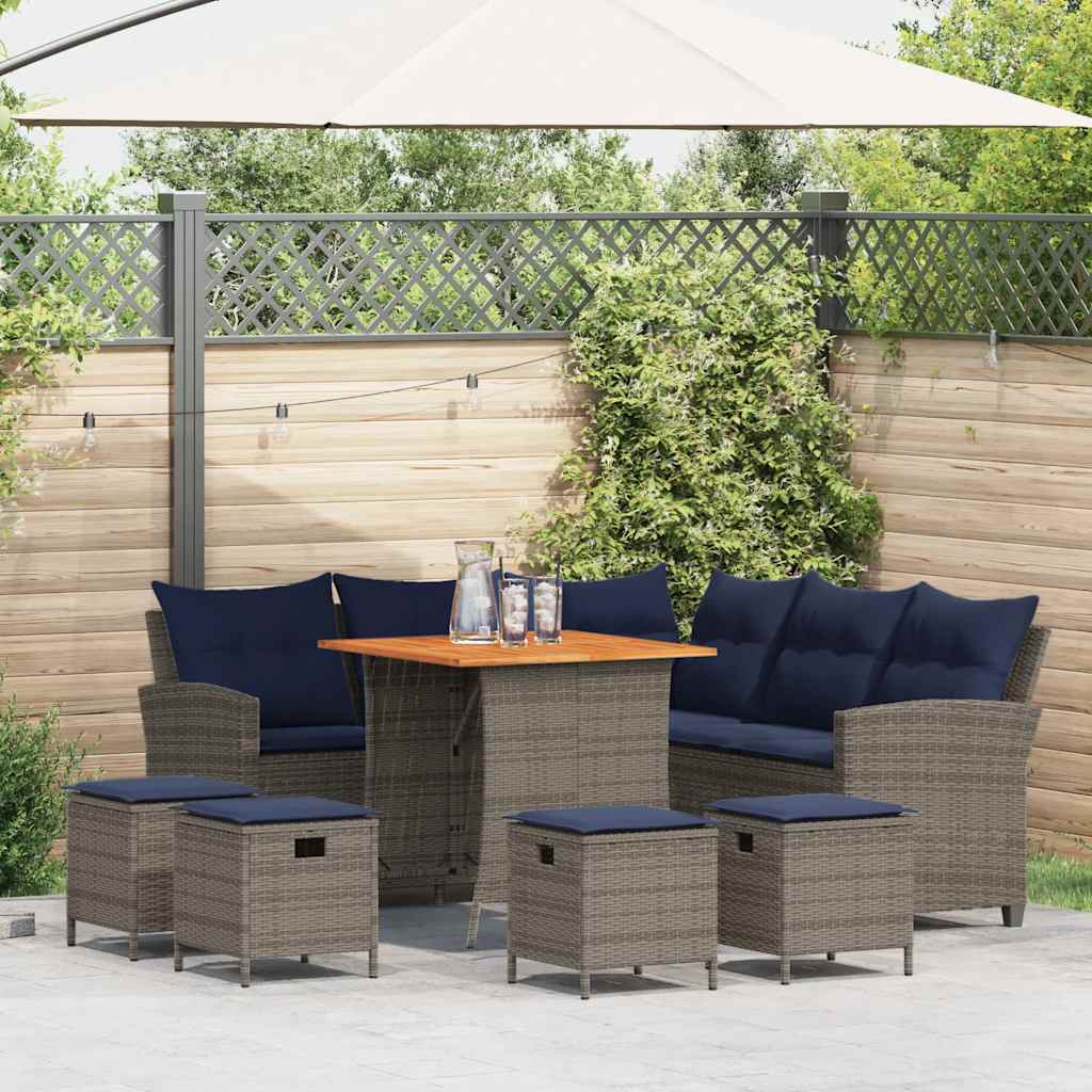 Sofasæt Til Haven 6 Dele Med Hynder L-formet Polyrattan - Variant 3213544