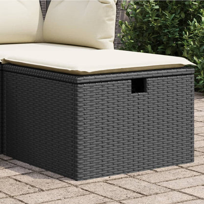 Haveskammel Med Hynde 55x55x37 Cm Polyrattan - Variant 366002
