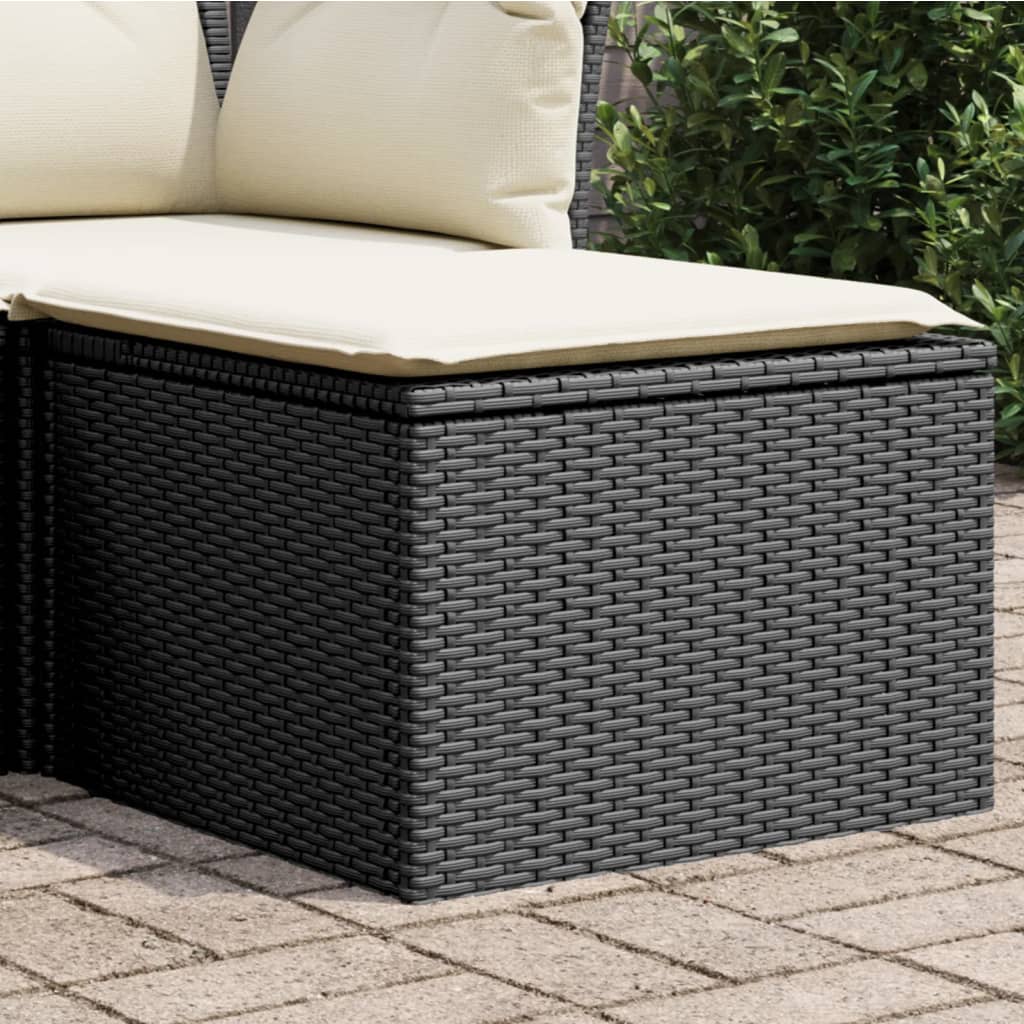 Haveskammel Med Hynde 55x55x37 Cm Polyrattan - Variant 366003