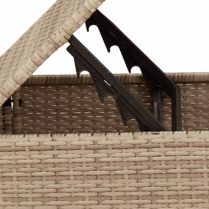 Haveskammel Med Hynde 55x55x37 Cm Polyrattan - Billede 8