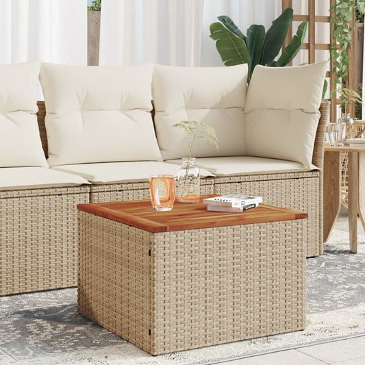 Havebord 55X55X37 Cm Polyrattan Og Akacie
