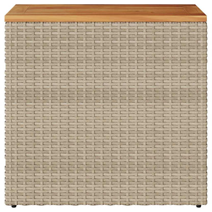 Havebord Med Trætop 58X27,5X55 Cm Polyrattan
