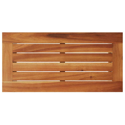 Havebord Med Trætop 58X27,5X55 Cm Polyrattan