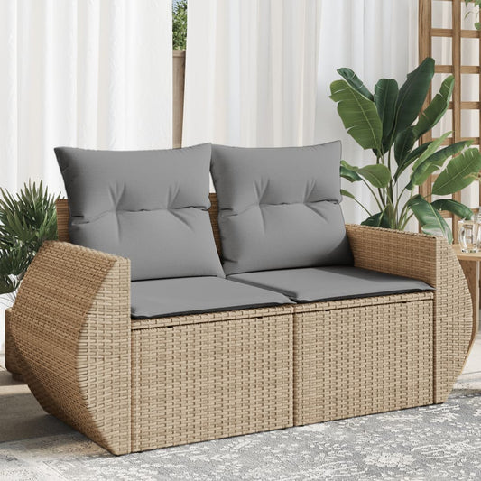 2-Personers Havesofa Med Hynder Polyrattan