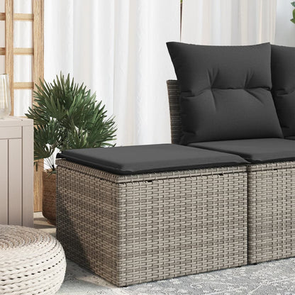 Haveskammel Med Hynde 55x55x37 Cm Polyrattan - Variant 366117