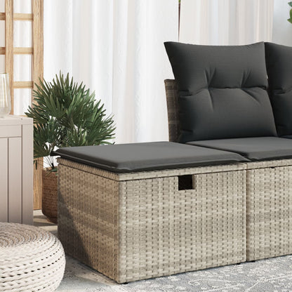 Haveskammel Med Hynde 55x55x37 Cm Polyrattan - Variant 366180
