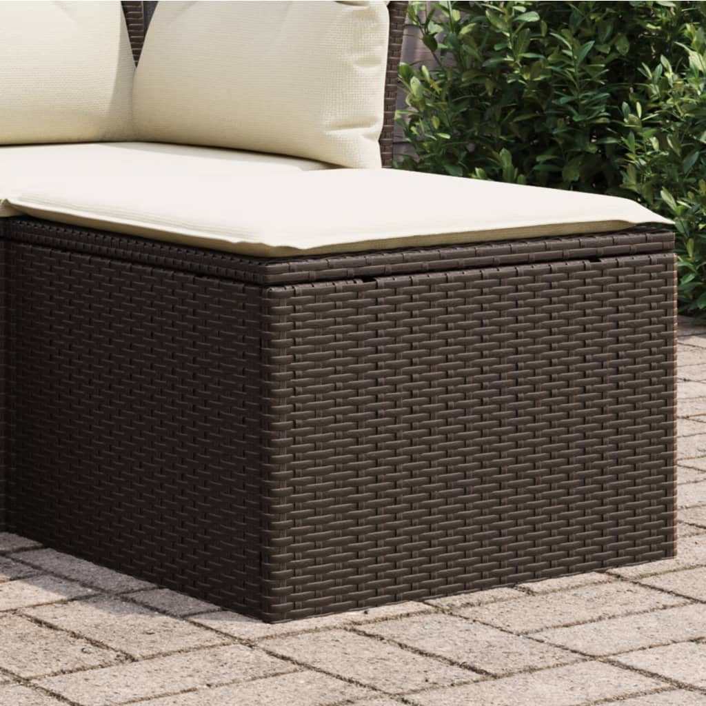 Haveskammel Med Hynde 55x55x37 Cm Polyrattan - Variant 366204