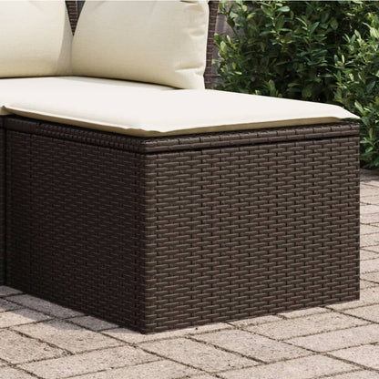 Haveskammel Med Hynde 55x55x37 Cm Polyrattan - Variant 366206