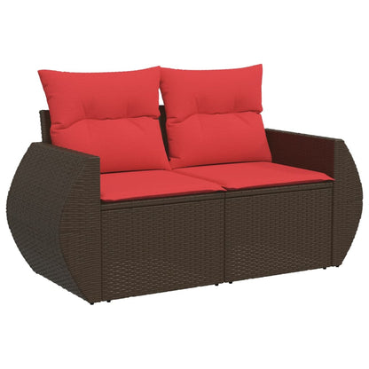 Havesofa Med Hynder 2-personers Polyrattan - Billede 2