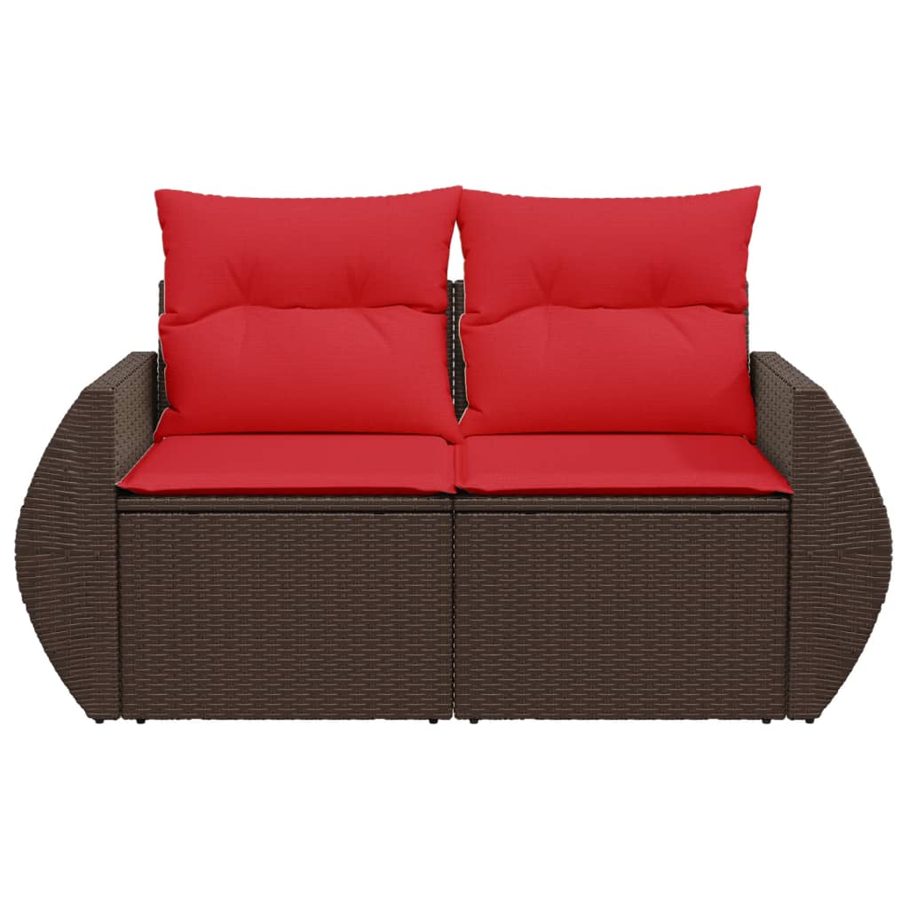 Havesofa Med Hynder 2-personers Polyrattan - Billede 4