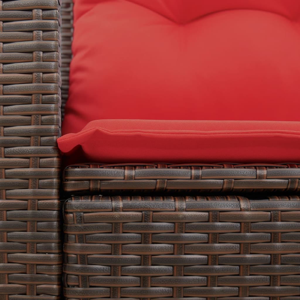 Havesofa Med Hynder 2-personers Polyrattan - Billede 7