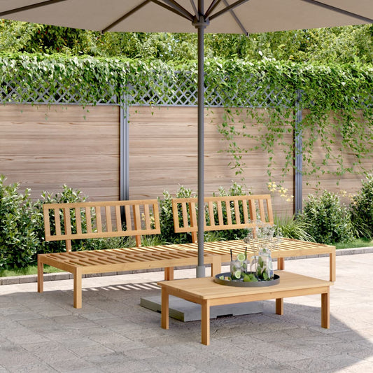 Midtermoduler 2 Stk. Til Pallesofa Massivt Akacietræ Brun