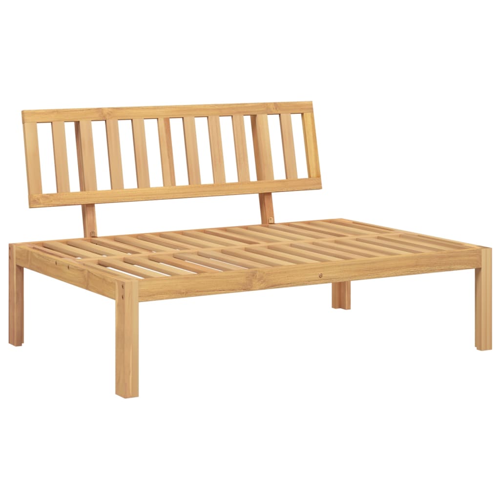 Midtermoduler Til Pallesofa 2 Stk. Med Hynder Massivt Akacietræ Grå