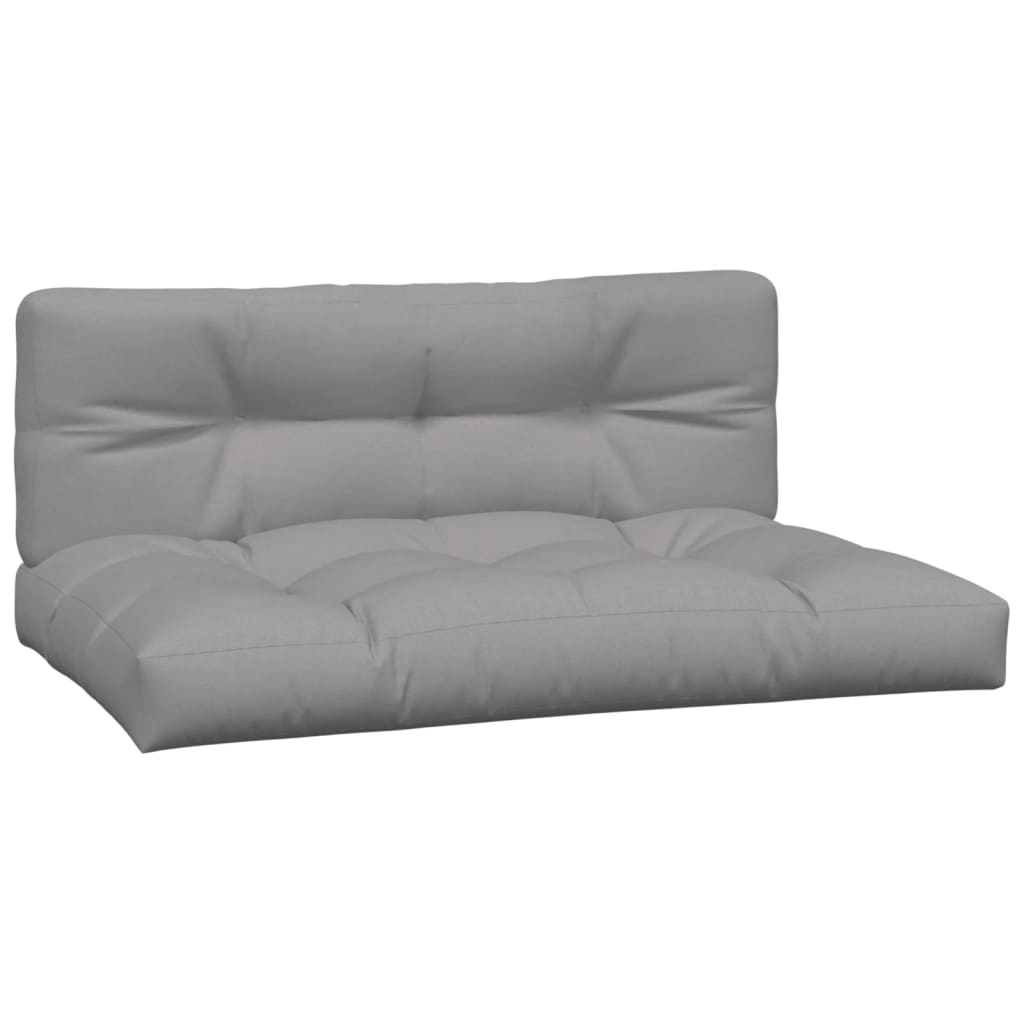 Midtermoduler Til Pallesofa 2 Stk. Med Hynder Massivt Akacietræ Grå