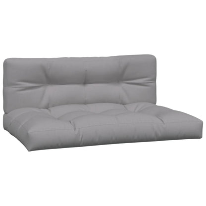 Midtermoduler Til Pallesofa 2 Stk. Med Hynder Massivt Akacietræ Grå