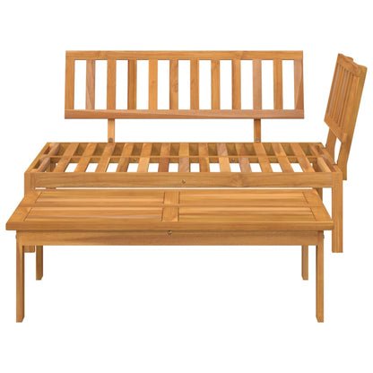 Hjørnemodul Med Bord Til Pallesofa Massivt Akacietræ