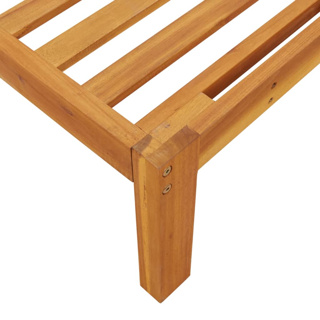 Hjørnemodul Med Bord Til Pallesofa Massivt Akacietræ